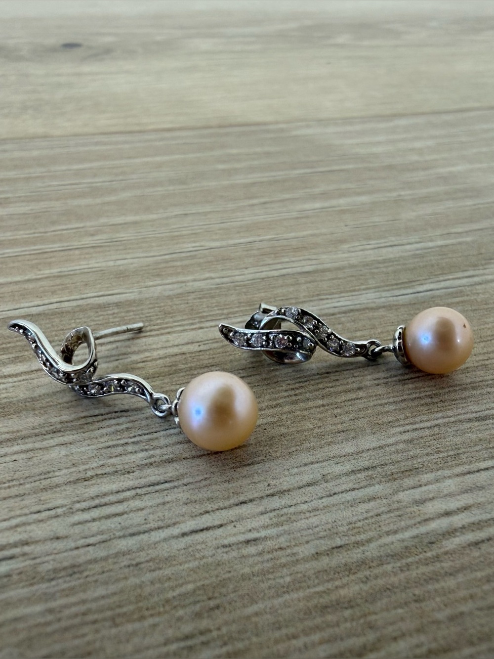 Maui Divers 925 Silver Freshwater Pearl Drop Earrings